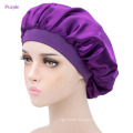 Satin Silk Bonnet Sleep Bonnet with Elastic Wide Band